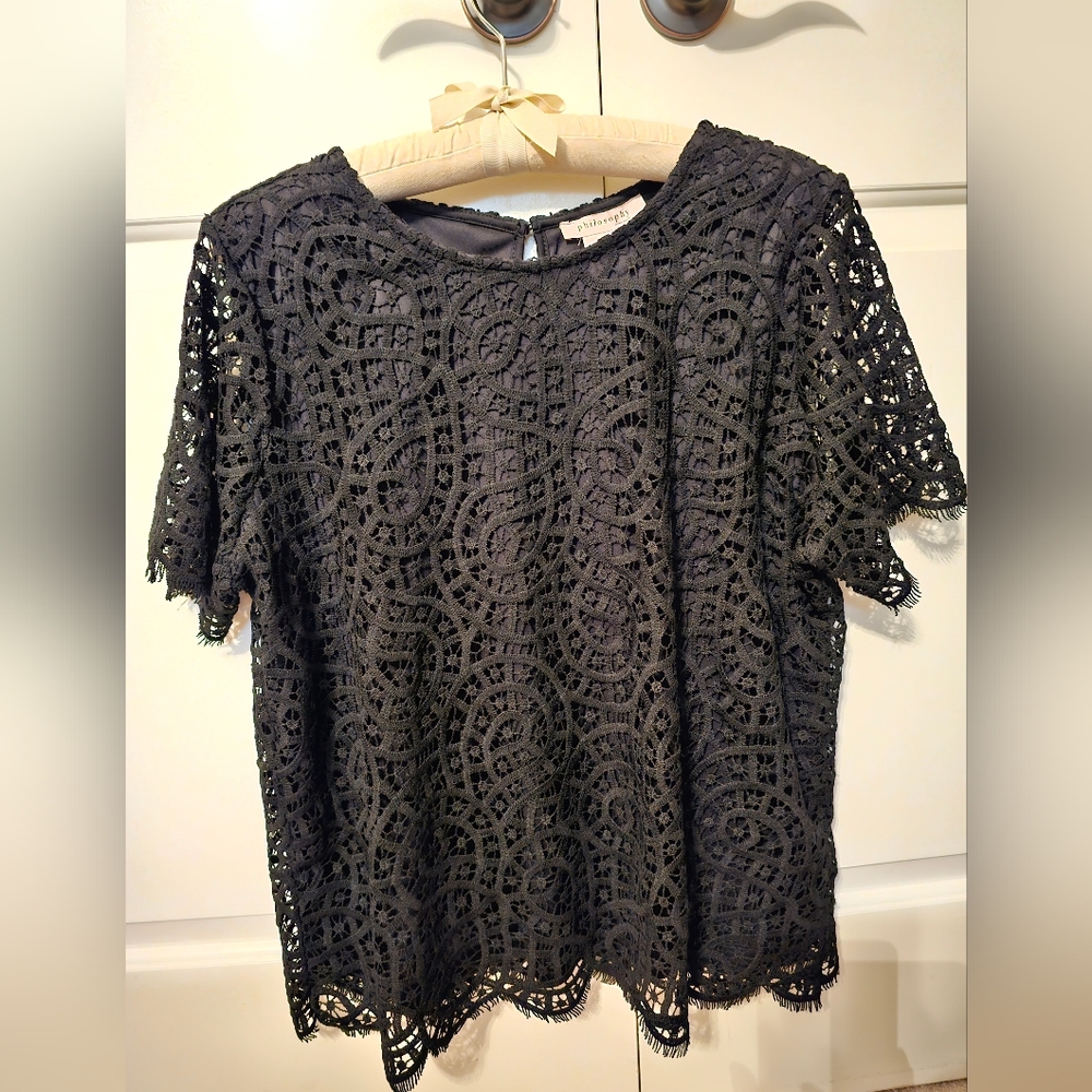 Black Lace Philosophy Shirt